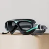 Erwachsene Schwimmbrillen optische Schwimmbrillen mit Ohrstöpsel HD Antifog Eyewear Großer Rahmen wasserdichte Brille 240416