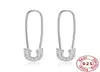 Petites goujons de broches de sécurité 925 Boucles d'oreilles en argent sterling pour femmes Unisexe Ear Piercing Boucles d'oreilles zircon beaux bijoux Y1010294D7408677