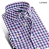 Camisas de vestido masculinas moda de algodão xadrez de manga comprida Button Down Comfort Comfort Slim Fit Casual Checked Shirt