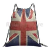 Backpack Uk Flag Pillow-Union Jack Cushion Drawstring Bag Riding Climbing Gym Union Flags United Kingdom