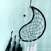 Dekorativa figurer Yin Yang Gossip Dream Catcher Tai Chi Pärled Feather Woven Handicraft Pendant Entrance Porch Balcony Inside Car