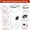 Storage Bottles Airtight Food Containers For Kitchen Organization 36 Pcs Plastic Canisters With Lids Labels & Marker Pant Pan