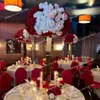 Party Decoration Wedding Floor Centerpieces El Road Center Piece Golden Stainless Steel Tall Flower Holder Round Pillars