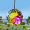 Trädgårdsdekorationer 45mm julkristallhänge hängande hantverk solfångare dekoration fasetterad diamantklippt blommig glas ljuskrona
