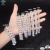 Pass Diamond Test VVS Moissanit 925 Sterling Silber Goldplatte Kubanische Verknüpfungskette für Mann feines Schmuck Kubaner Kettenarmband