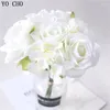 Свадебные цветы yo cho roses bridal bouquet peonies Hydrangea Белый шелковый цветочный невест невеста.