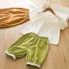 Clothing Sets Baby Girl Lace Doll Shirt Shorts Two-piece Set Children's