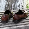 Casual schoenen Euro maat 38-44 Tasel Tassel slip-on loafers Leisure Man Summer Footwear Teen Layer Cowhide Flats mannelijk