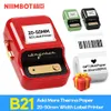 NIIMBOT B21 B1 Trådlös etikettskrivare Portable Pocket Label Printer Bluetooth Thermal Label Printer Fast Print Home Use Office 240419