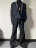 Sweats à capuche masculins Kiko Style Noir Veste en V V fermeture à glissière Casualwear Shirt Long Manchet