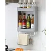 Küche Aufbewahrung Luda Rack Plastik Gewürz Hang Dekoration Regal Wandmontage Gewürzglashalter