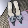 Scarpe eleganti Donne Pompe Crystal Bowknot Summer Lady Scarpe Rhinestones Flash Teli High Party Prom Bride Shoe