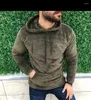 Hoodies masculins pour hommes lâches en velours double coussin à crampons à casse-casse à manches longues à manches longues