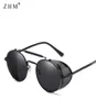 Güneş gözlüğü steampunk gözlükleri retro erkekler punk yuvarlak kadın marka tasarımcısı güneş gözlükleri erkek UV4003031788