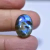 Kralen Groothandel 2 stks/pakket, sterke blauwe flash labradoriet 11x14mm 14x19mm ovale cabochon kralen hanger ring gezicht