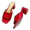 Kapcie patentowe designerskie buty damskie luksusowe sandały oen palce plażowe butę mody litera wysoka obcasy buty na obcasie buty solidne buty na zewnątrz bez poślizgu