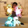 50 cm gigantische kleurrijke gloeiende teddybeer lumineuze pluche speelgoed kawaii verlichte led teddybeer gevulde speelgoed pop kinderen kerstcadeau 240419