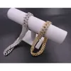 Duyizhao Gioielli Fashion Metodo pesante oro Stick Cubic Zircon CZ Miami Cuban Chain Hip Hop Men and Women