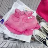 Shorts Korean For Girls 2024 Trend Candy Colored High Waisted Outfits Of Teens Children's Summer Clothes 4-14 Years