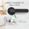 Kontroll Aisuo M5 Bluetooth TT Lock Remote Unlock Fingerprint Biometric Mechanical Key Office Home Smart Door Lock Electronic Lock