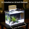 Purificatori Filtro di potenza dell'acquario polare con illuminazione a LED, filtrazione silenziosa per serbatoio di pesce e tartaruga con pompa dell'acqua da 3 W inclusa