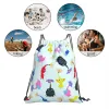 Mochilas Pikmin Backpacks Moda Sacos portáteis de cordão portátil Pacote de gola de bolso de bolso de bolso para homens para mulheres estudantes