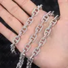 Yu Ying S925 Sterling Silver Mossanite Bracelet 8mm Wide Men Cuban Link Bracelet VVS Moissanite Diamond Cuban Bracelet