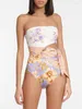 Swimwear's Swimwear Boillock Floral Stampa di abbigliamento da spiaggia per donne Summer One Piece Swimsuit Bathing costine Spazza di spiaggia Sexy / 2024