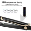 Infrared Hair Straightener 2 in 1 Lcd Display Negative Ion Flat Iron Fast Straightening Curler 240418