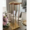 Party Decoration 60cm /110cm)10pcs)shinny Gold Pillar Flower Plinth Stand For Wedding Columns Walkway