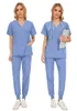 Multilcolors Uniform Women Scrubs Set Hospital Working Scrub Suits Nurse Accessories Dental Surgery Suit Lab Workwear 240420