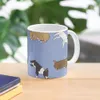 Lazy Bull Terrier - Blue Coffee Mug Eesthetic Cups för 240418