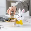 Rabbit Figurine Bunny Ornament Dekoracja pokoju domowego Statua Key TV Przymierza zdalne półki do przechowywania nowoczesne prezent rzeźby 240407