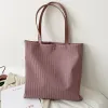 Bagage GCB02 Handväskor för kvinnor stor kapacitet Tote Shopper Bag Solid Color Rands Pu Leather Corduroy foder