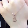 Подвески классический дизайн Shining Hollow Out тыква ожерелье Simple Charm Party 14k Banquet Banque Clabite Jewelry