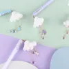 Pennor 36 datorer/Lot Kawaii Cloud Pendant Gel Pennor för att skriva söt 0,5 mm svart bläck penna reklampresentationer kontorsskolan