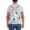 Mochilas Pikmin Backpacks Moda Sacos portáteis de cordão portátil Pacote de gola de bolso de bolso de bolso para homens para mulheres estudantes