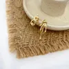 MUZHI Real 18K Gold Earrings for Women Pure AU750 Fashion Earrings Simple Knot Design Fine Jewelry Gift Style 240408