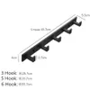 مساحة الحمام الألومنيوم رداء الخطاف الجدار مثبتة ملابس معطف شماعات سوداء الملحقات السوداء 240407