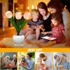 LED Tulip Night Light Simulation Flower Table Lamp Home Decoration Atmosphere Lamp Romantic Potted Gift for Office/Room/Bar/Cafe 240410