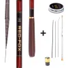 Tillbehör Goture Carbon Fiber Telescopic Fishing Rod Kit 37.2M Tenkara Rod med reservtips, med flottör rigg set ström sötvattenhandstång