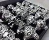 Lots 100pcs Men Men Skull Rings New Gothic Riker Punk Cool Fashion Modern Jewelry Lot4100781