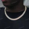 Fabricage prijs luxe 2 rijen Moissanite Cuban Link Chain 18k vaste gouden diamant ketting voor hiphop aangepaste sieraden voor heren