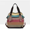 Shoulder Bags Women Casual Fashion 2024 Large Capacity Crossbody Diagonal Female Handbags Color Strip Stitching