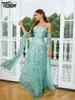 Robes décontractées Yesexy Green Luxury Sequins Robe de célébrité Robe Spaghetti Spaghetti A-Line Glitter Lady Prom Party Robe
