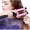 Professionell Curling Ceramic Hair Curler Wave Waver Styling Tools Styler Wand Three Barrel Irons Automatic 240412