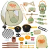 Ensemble de camping pour enfants avec tente de jeu 40pcs Jouet extérieur avec lanterne à huile légère Lantern Camping joue de 3 ans jouet extérieur intérieur 240418