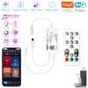 Control WS2811 WS2812B LED Controller Tuya Wifi IR Remote Built In Mic for Addressable Led strip Light Smart Life App for Alexa Google