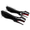 Dansschoenen Leecabe 23cm/9inches Patent PU Open Toe Fashion Lady Red Glitter High Heel Platform Pole Boots