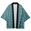 Vêtements ethniques plus taille 6xl japonais kimono vintage géométrie imprime cardigan plage yukata streetwear hommes femmes haori robe vêtements